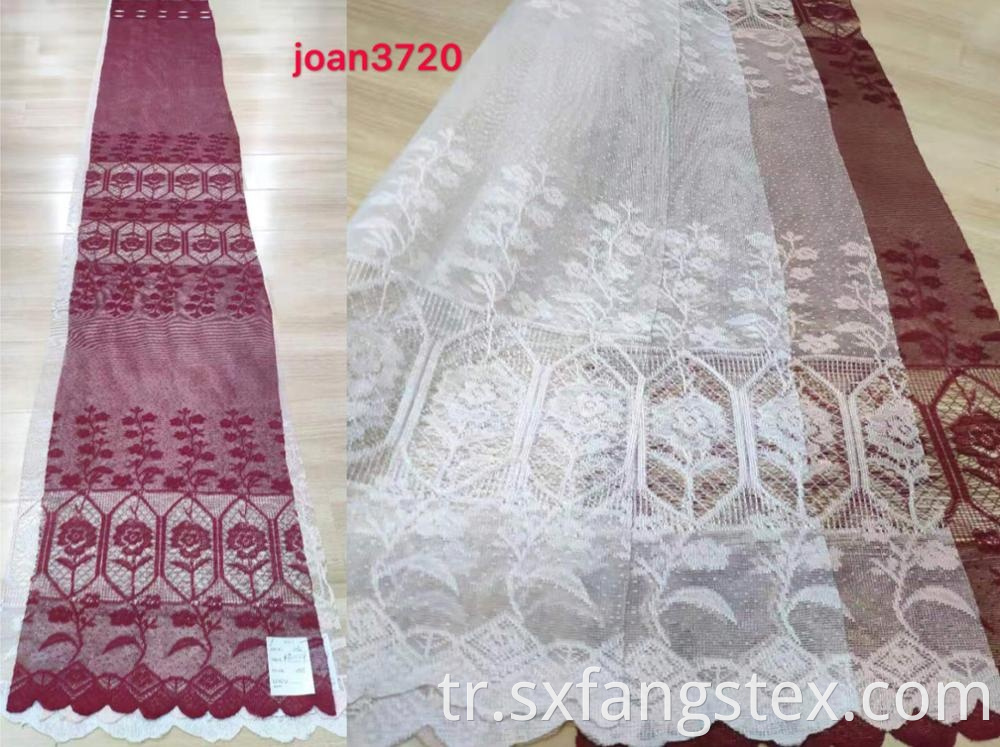 Shaoxing Cheap Lace Warp Mesh Knitting Curtain Fabric